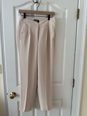 Express Women’s Light Cream Pleated Dress Pants